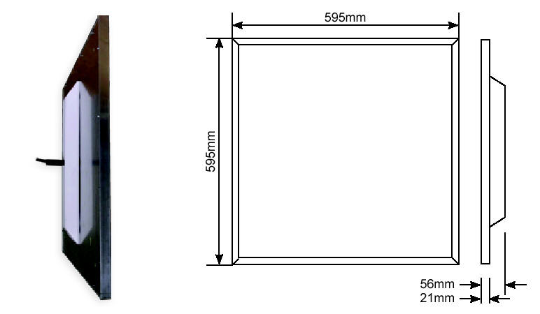 Dimensions of Flat Panel LED Light: